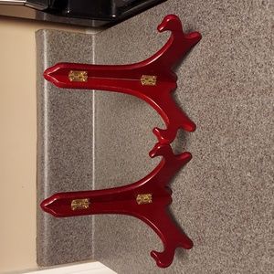 EBELING & REUSS CHERRY WOOD TABLETOP DISPLAY STAND SET OF 2 - VINTAGE & NWT RARE